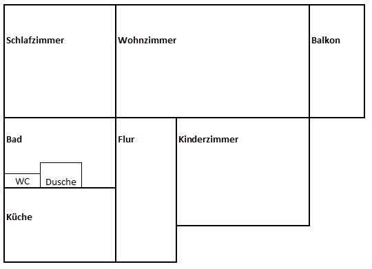3 – Raum – Wohnung im dritten Obergeschoss